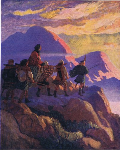 Helen scende nella valle delle pietre, da The Scottish Chiefs pubblicato da Charles Schribner